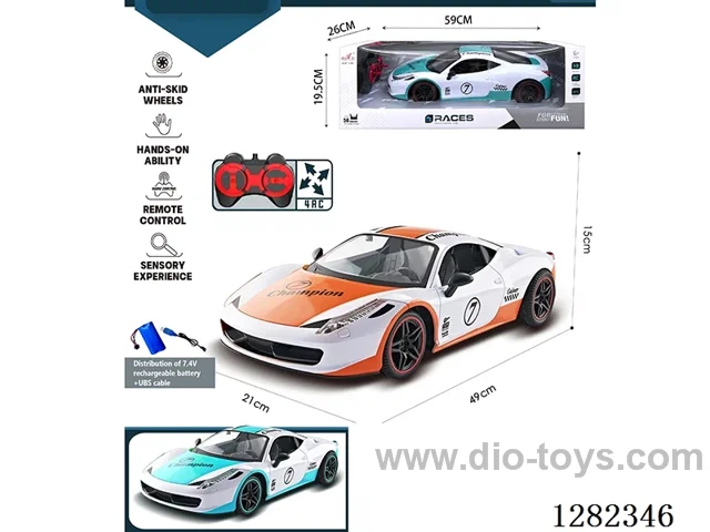 1:8 4ch 27MHz RC car with light included battery
