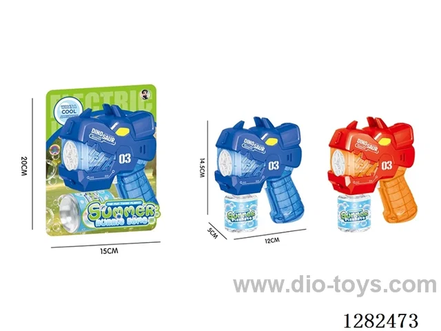 Electric Light-Up Small Multi-Hole Dinosaur Bubble Gun 70ML (Battery Not Included)