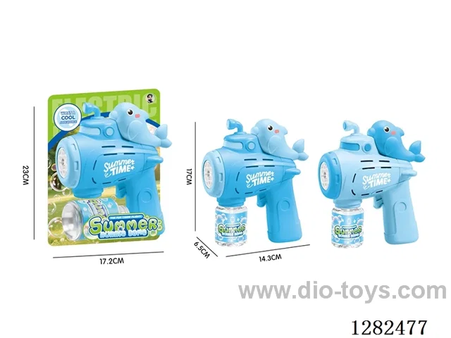 Light-Up Dolphin Bubble Gun 70ML (Batteries Not Included)