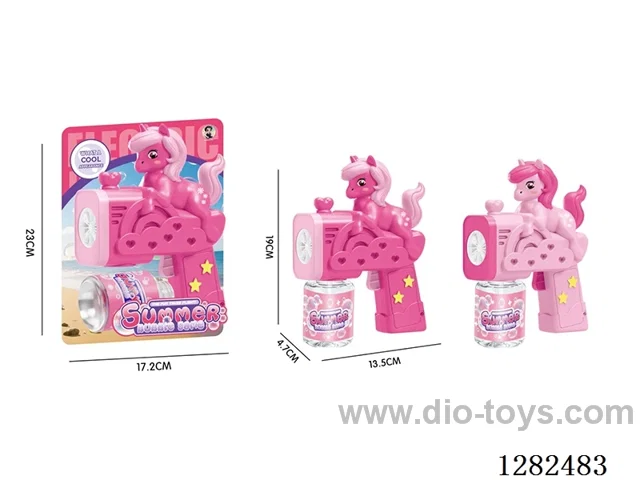 Light-Up Unicorn Bubble Gun 70ML (Batteries Not Included)