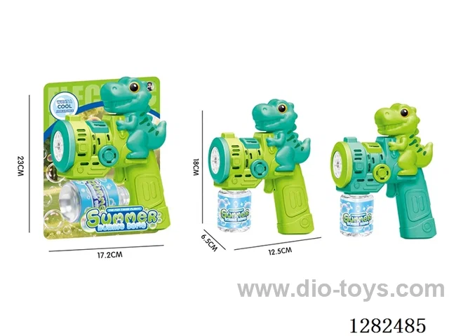 Light-Up T-Rex Bubble Gun 70ML (Batteries Not Included)