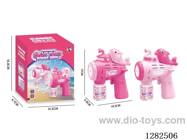 Light-Up Dolphin Bubble Gun (70ml) - Battery Not Included