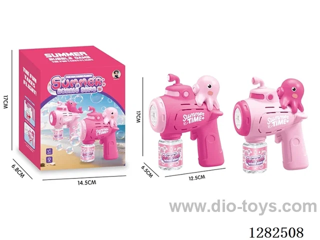 Light-Up Octopus Bubble Gun 70ML (Batteries Not Included)