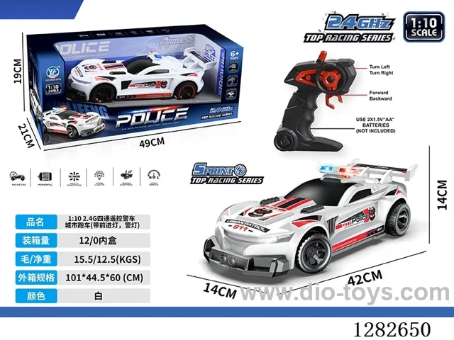 1:10 2.4G 4ch rc car with light not included battery