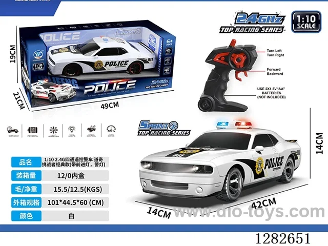 1:10 2.4G 4ch rc car with light not included battery