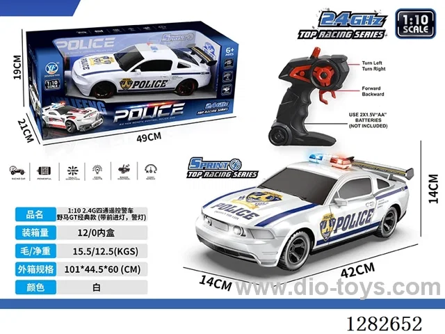 1:10 2.4G 4ch rc car with light not included battery