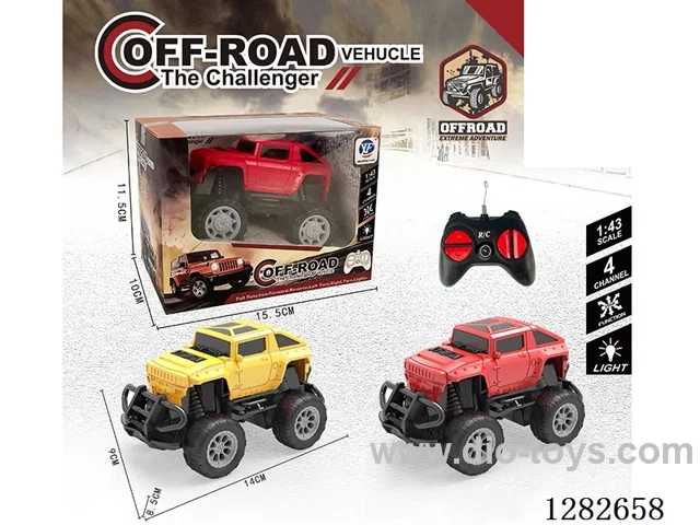 1:43 4ch rc car with light not included battery