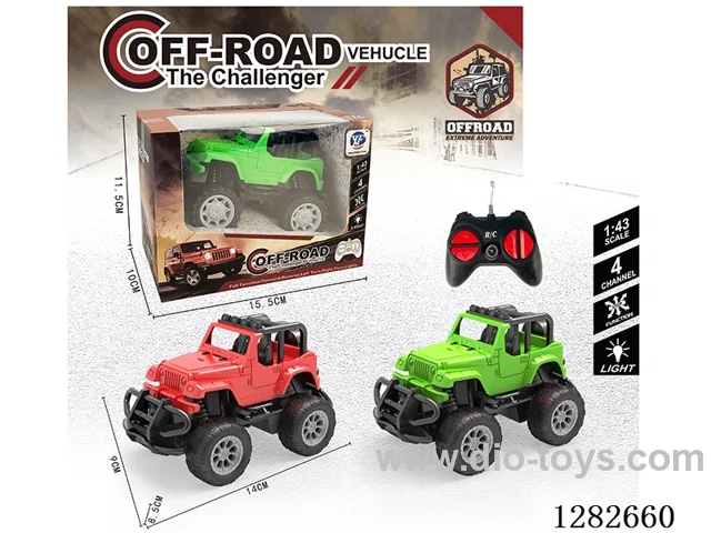 1:43 4ch rc car with light not included battery