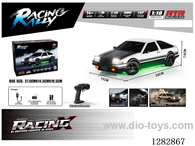 1:18 rc car included battery