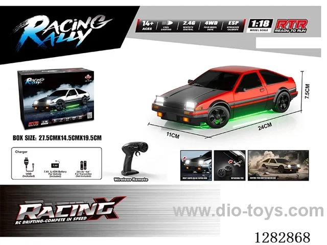 1:18 rc car included battery