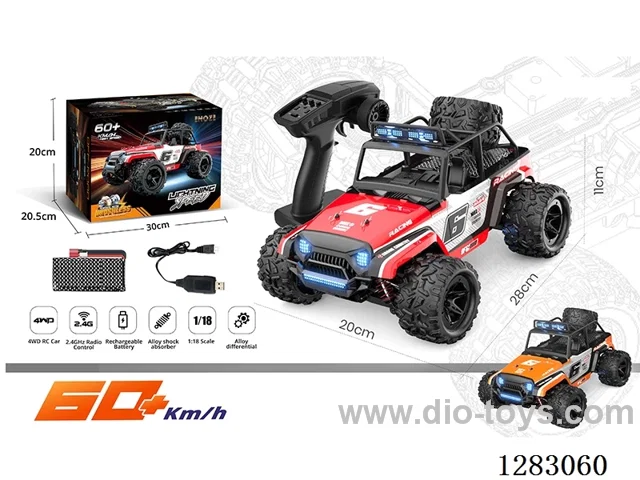 1:18 2.4G Brushless Full-Scale High-Speed Car with Light Included Battery