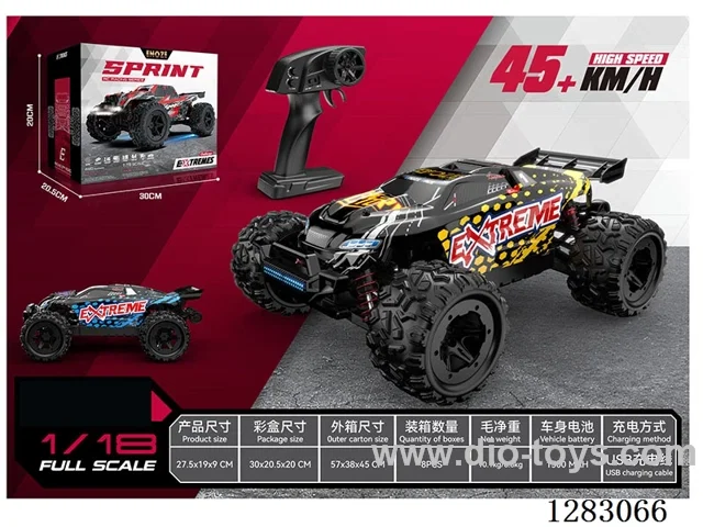 1:18 2.4G Brushed Full-Scale High-Speed Car with Light Included Battery