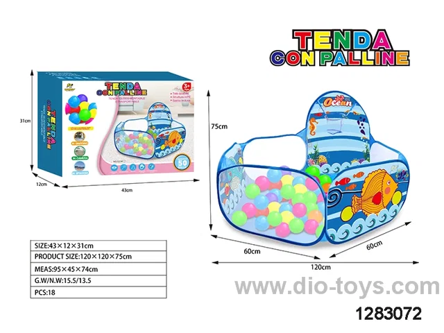 sea theme 1.2m tent toy(50balls) in window box
