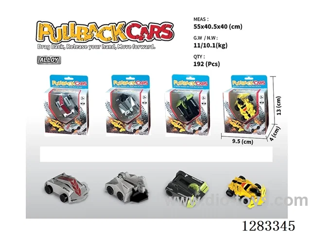 alloy pull back car 4 styles