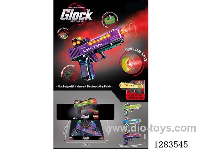 B/O gun with light/spray 9PCS
