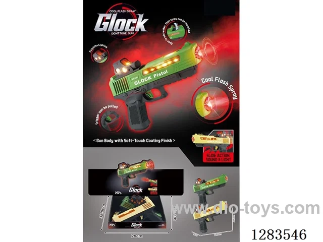 B/O gun with light/spray 9PCS