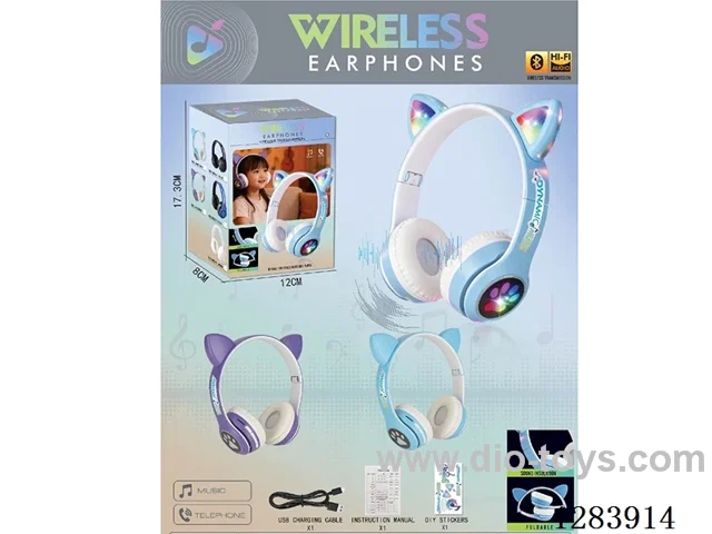 MP3 Bluetooth Head mounted Cartoon Earphones