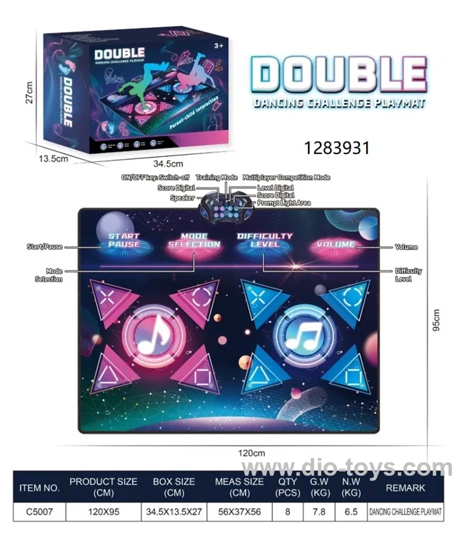 Double dancing playmat in color box
