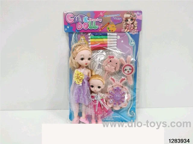 9-inch doll with 6-inch doll painting
