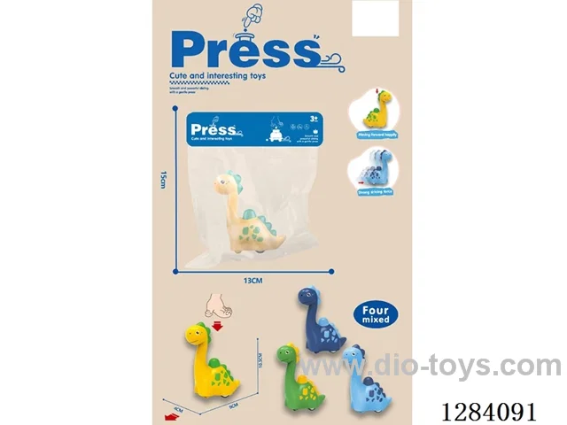 Cute Squeeze Dinosaurs (4-Color Assortment)