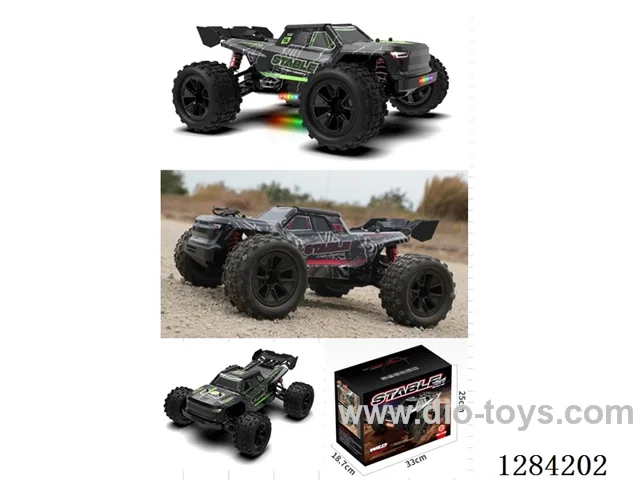 High-Speed Car, Brushed Motor, 1:14 , 35 km/h, 4WD, 2.4 GHz RC, Lights included battery
