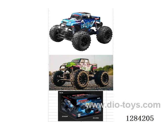 High-Speed Car, Brushed Motor, 1:18 , Dual Motors, 30 km/h, 4WD, 2.4 GHz RC, Lights included battery