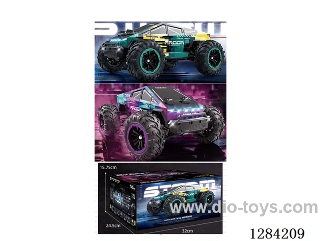 High-Speed Car, Brushed Motor, 1:16 , 35 km/h, 4WD, 2.4 GHz RC, Lights included battery
