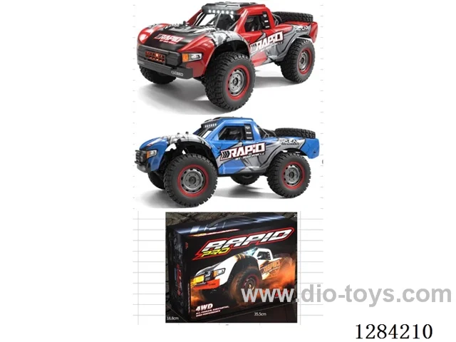High-Speed Car, Brushed Motor, 1:16 , 35 km/h, 4WD, 2.4 GHz RC, Lights included battery