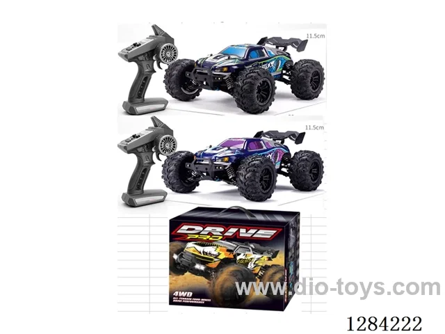 High-Speed Car, Brushed Motor, 1:16 Scale, 35 km/h, 4WD, 2.4 GHz RC, Lights included battery