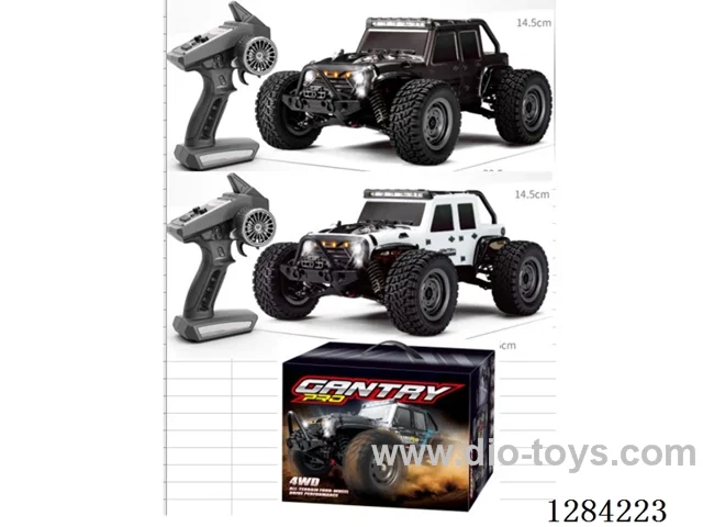 High-Speed Car, Brushed Motor, 1:16 Scale, 35 km/h, 4WD, 2.4 GHz RC, Lights included battery