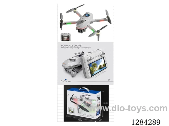 RC Drone / Brushless Motors / 2.4 GHz / 4.3-inch Display / Altitude Hold / Lights / Obstacle Avoidance / Dual Cameras / App Control / Photo / Video included battery