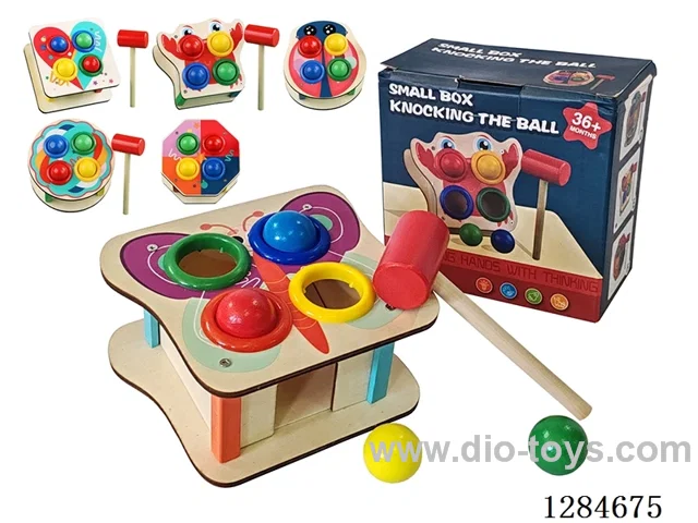 Wooden Pile-and-Hammer Ball Game (Multiple Styles)