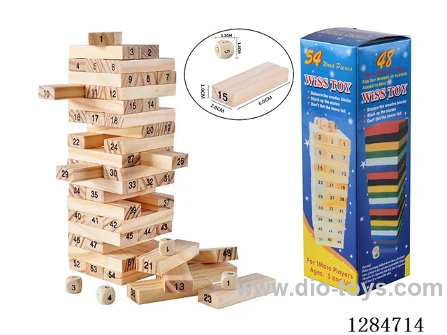Wooden 54PCS Number Stacking Game (6.0)