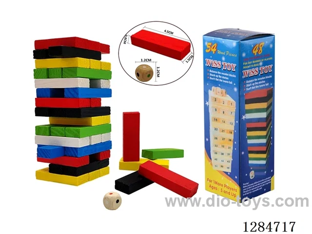 Wooden 48PCS Color Stacking Game - 4.5