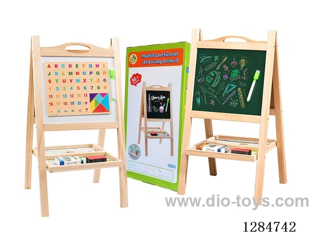 Wooden Double-Sided Black and White Drawing Board