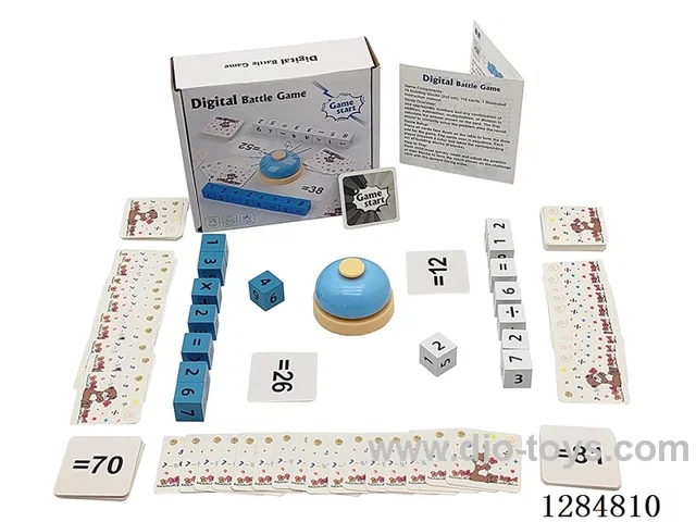 Wooden Building Block Math Battle Game