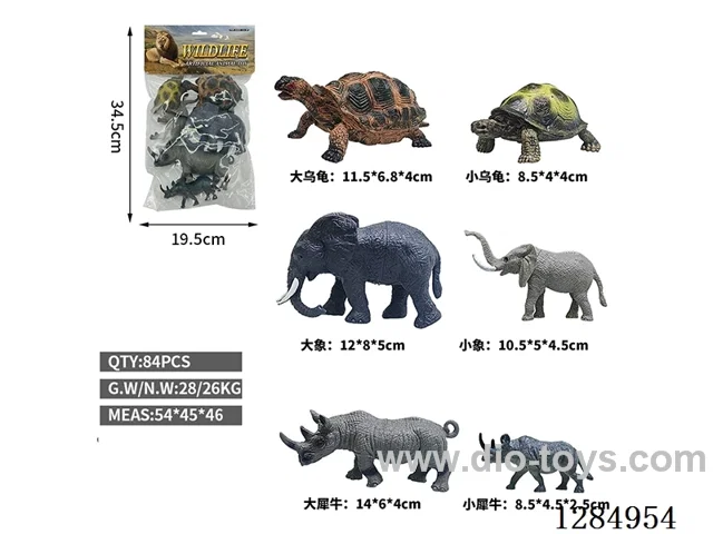 6 Large and Medium Hollow Wild Animals