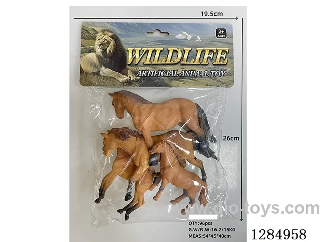 A family of four horses