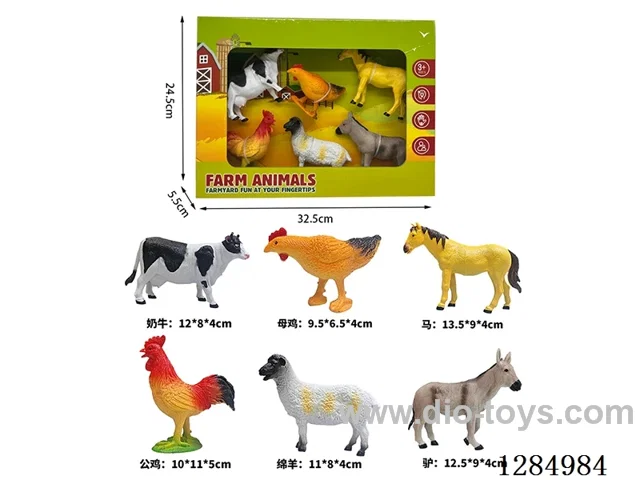 Large Farm Animals 6 styles Display Box Set