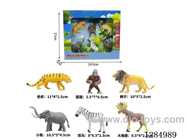 Medium Wild Animals 6 styles Display Box Set