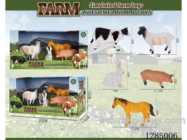 5 styles Set of Farm Animals in Display Box