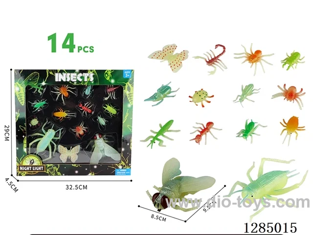 Glow-in-the-Dark Insects, 14-Style Set in Window Box