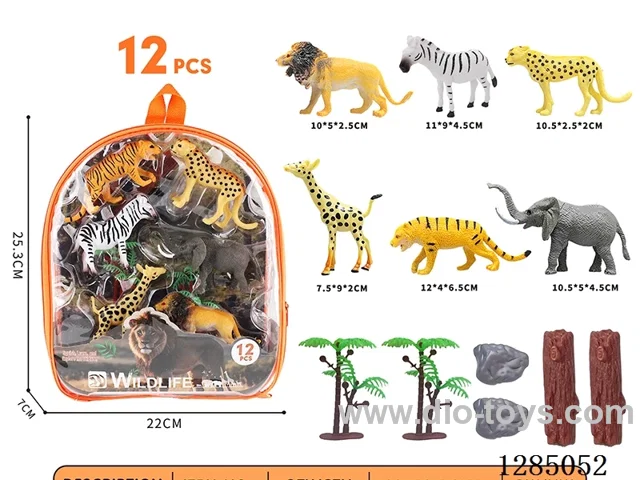 Wild Animals + Accessories 12 styles Small Backpack Set