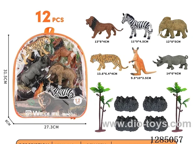 Wild Animals + Accessories 12 styles Large Backpack Set