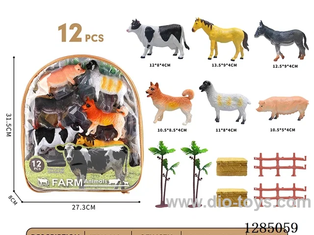 Farm Animals + Accessories 12 styles Large Backpack Set