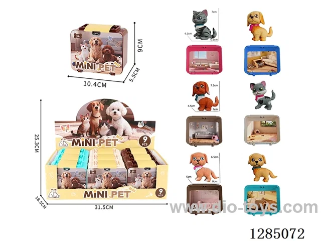 Pet Cats and Dogs 6-Style Blind Box Set (9PCS)