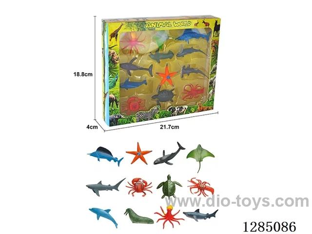 Small Ocean Animals (12PCS) with Window Display Box