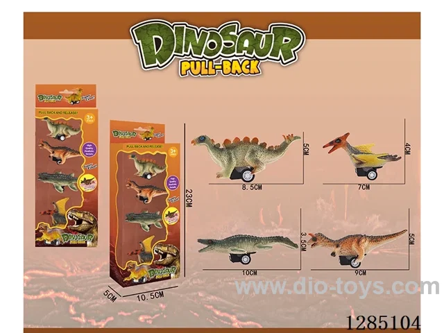 Pull-Back Dinosaur Color Box