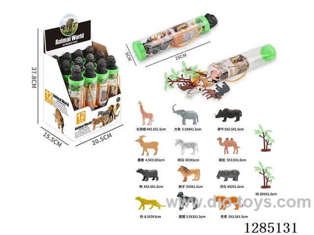 Small Animals (12 PCS) + Accessories, PET Tube Pack (12PCS)