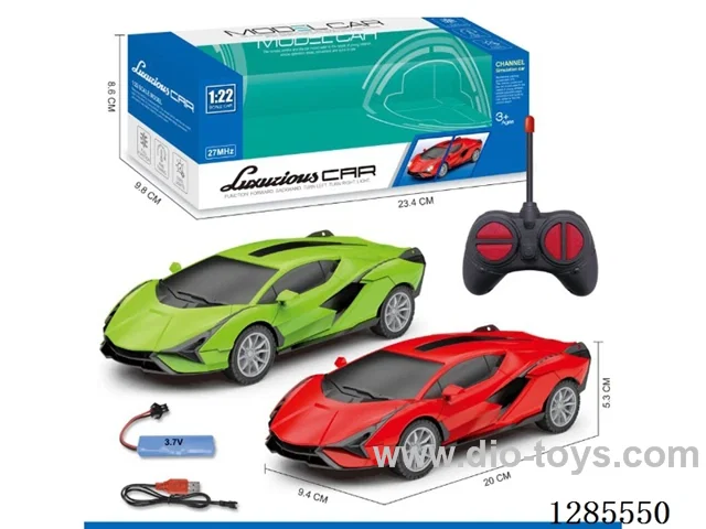 1:22 Lamborghini RC Car (4ch) 2 colors included battery